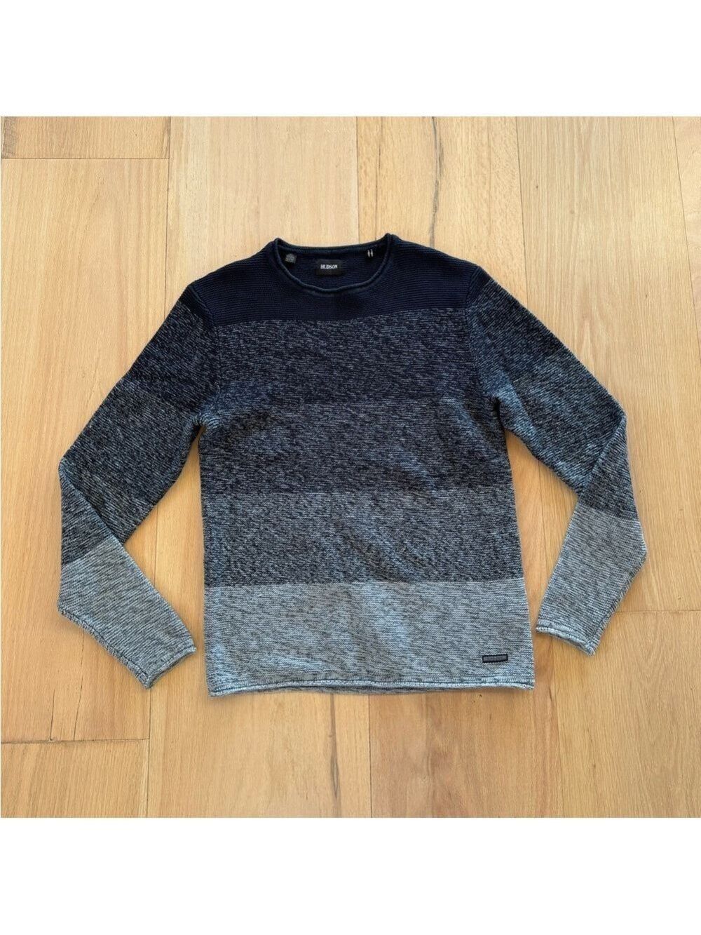 Hudson Jeans Navy Blue And Gray Sweater Size Small